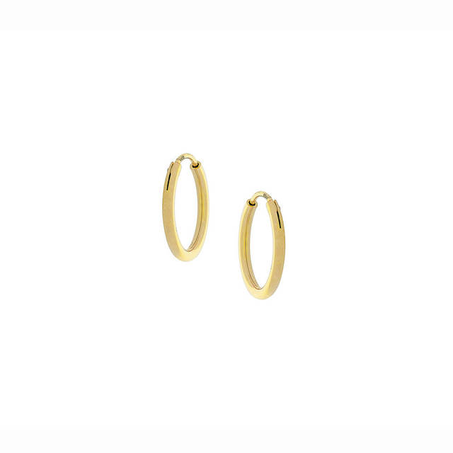 Women's Hoop Earrings Silver 925-Gold Plating 9A-SC066-3 Prince